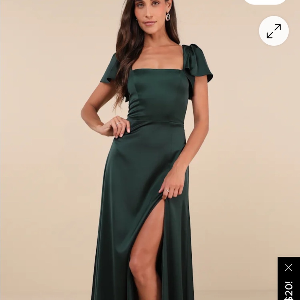 Lulu's Dark Green Maxi Dress